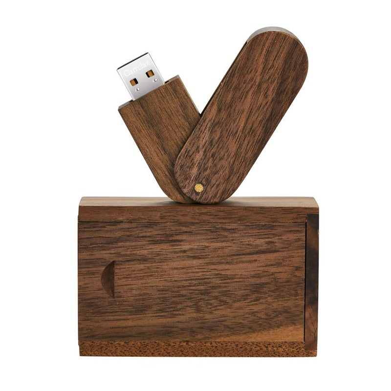 GARRULAX USB Flash Drive, Wooden 8GB / 16GB / 32GB USB2.0 USB Memory Stick Date Storage Pendrive Thumb Drive(32GB, Walnut Wood) - Image 1